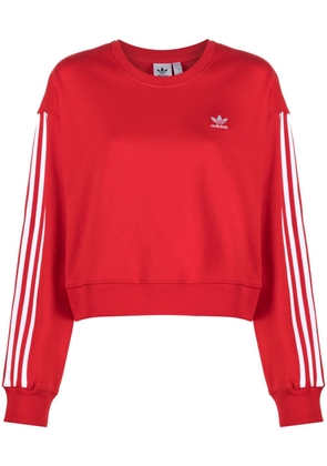 adidas 3-Stripes cropped sweatshirt - Red