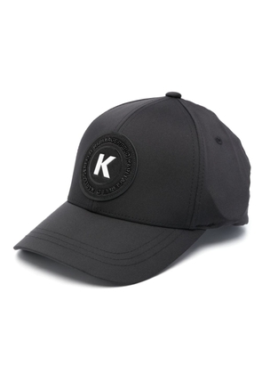 Karl Lagerfeld Jockey logo-appliqué panelled cap - Black