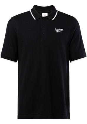 Reebok logo-embroidered piqué polo shirt - Black