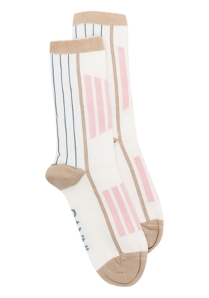 GANNI striped cotton socks - Multicolour