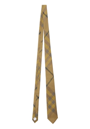 Burberry check-pattern silk tie - Neutrals