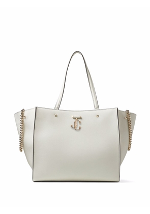 Jimmy Choo Avenue leather tote bag - White