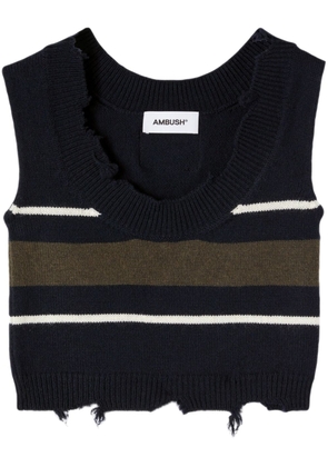 AMBUSH striped wool vest - Blue