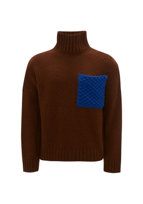 Jw Anderson Oversized Pocket-Detail Rollneck Sweater