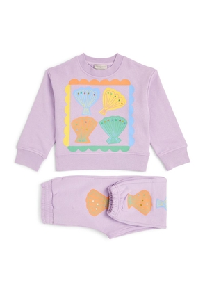 Stella Mccartney Kids Fleece Shell Print Sweatshirt And Sweatpants Set (3-14+ Years)