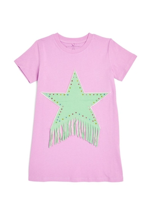 Stella Mccartney Kids Fringe-Detail Star T-Shirt Dress (3-14+ Years)