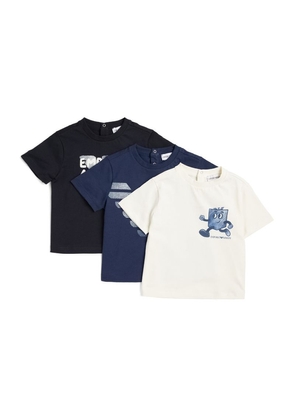 Emporio Armani Kids Three Pack Of Graphic T-Shirts (6-36 Months)