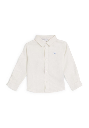 Emporio Armani Kids Long Sleeve Button Down Shirt (6-36 Months)
