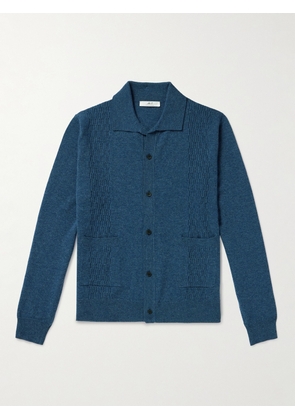 Mr P. - Camp-Collar Wool Shirt - Men - Blue - XS