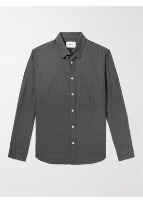 NN07 - Button-Down Collar Cotton-Jersey Shirt - Men - Gray - S