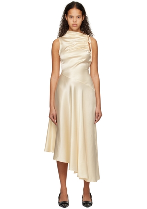 Elleme Off-White Asymmetric Maxi Dress