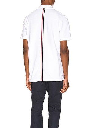 Thom Browne Relaxed Polo in White - White. Size 4 (also in ).