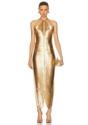 Cult Gaia Renata Gown in Gold - Metallic Gold. Size XS (also in M).