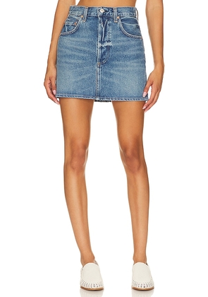 Citizens of Humanity Eden A-line Mini Skirt in Blue. Size 25.