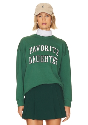 Favorite Daughter Collegiate Sweatshirt in Green. Size S.