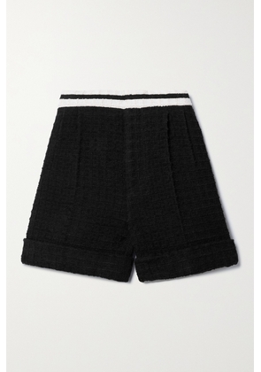 Gucci - Pleated Striped Cotton-blend Tweed Shorts - Black - IT38,IT40,IT42,IT44,IT46