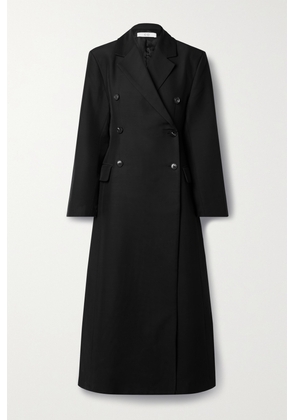 Co - Doubled-breasted Woven Coat - Black - x small,small,medium,large
