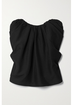 Co - Strapless Gathered Crepe Top - Black - x small,small,medium,large,x large