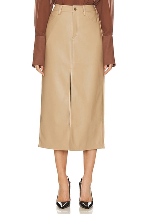 Steve Madden Avani Faux Leather Skirt in Tan. Size 0, 10, 2, 6, 8.