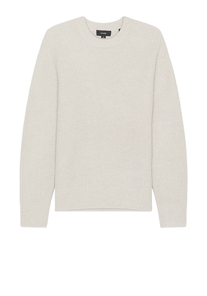Vince Boiled Cashmere Thermal Crew Sweater in White. Size L, M.