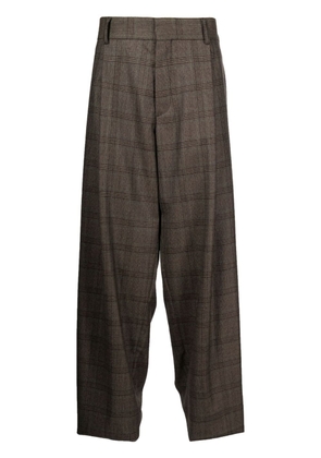 Kolor plaid tailored trousers - Brown