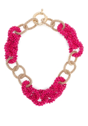 Rosantica oversize bead-chain necklace - Pink