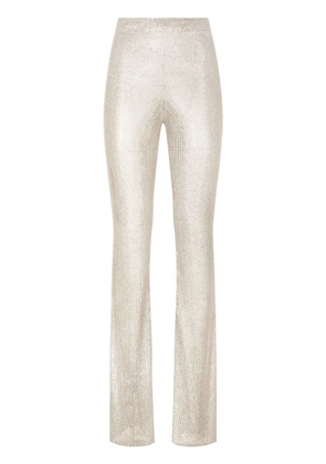 Dolce & Gabbana KIM DOLCE&GABBANA crystal-embellished mesh trousers - Gold