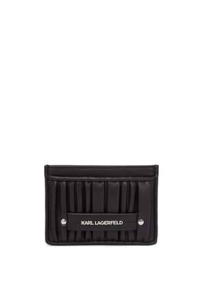 Karl Lagerfeld logo-plaque faux-leather pouch - Black