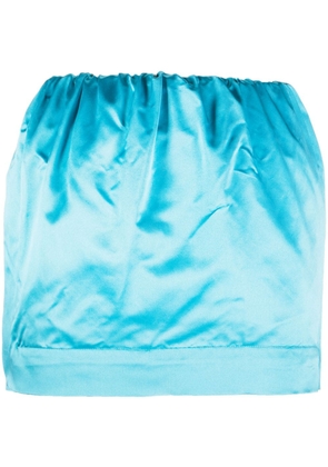 SA SU PHI Gilda silk high-waist miniskirt - Blue