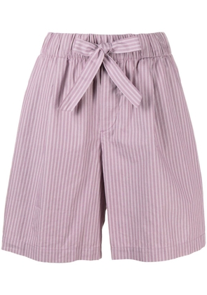 Birkenstock pinstriped organic cotton sleep shorts - Purple