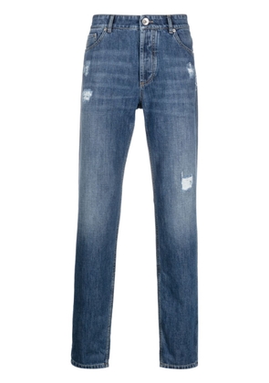 Brunello Cucinelli mid-rise cotton jeans - Blue
