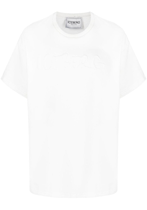 Iceberg logo-embossed short-sleeve cotton T-shirt - White