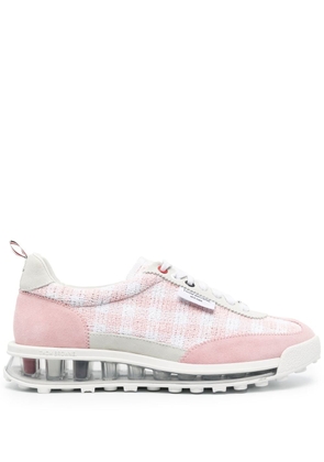 Thom Browne gingham lace-up sneakers - Pink