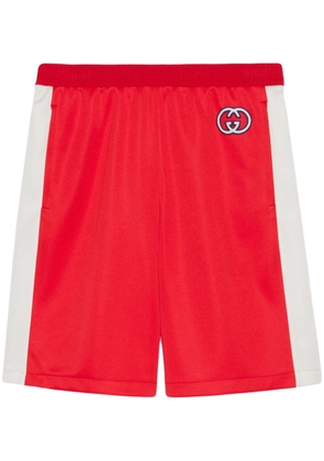 Gucci GG logo colour-block shorts - Red