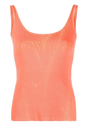 Off-White logo-print vest top - Orange