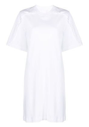 See by Chloé ruffle-trim cotton T-shirt dress - White