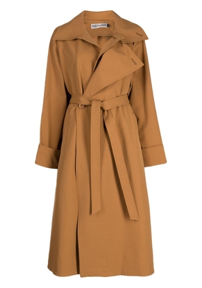 Issey Miyake Canopy belted trench coat - Brown