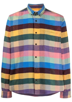 YMC Dean stripe-print flannel shirt - Multicolour