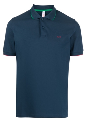 Sun 68 embroidered-detail polo shirt - Blue