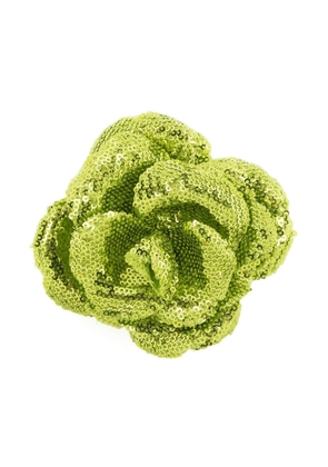 Philosophy Di Lorenzo Serafini floral-motif sequined brooch - Green