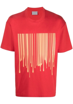 VTMNTS dripping barcode T-shirt - Red