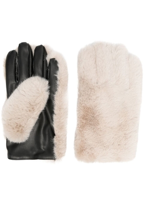 STAND STUDIO Carmen faux-fur gloves - Neutrals