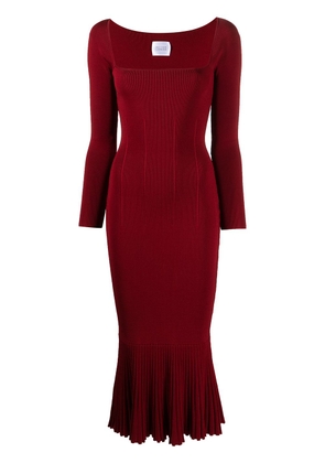 Galvan London Atalanta long-sleeve fitted dress - Red