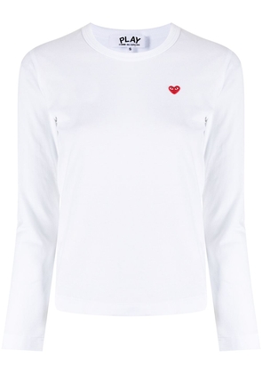 Comme Des Garçons Play chest logo-patch T-shirt - White