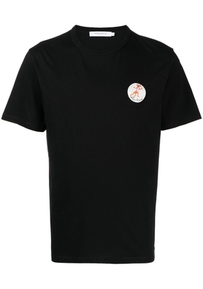 Maison Kitsuné logo-patch cotton T-shirt - Black