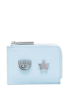 Chiara Ferragni Eyelike-detail zip-up wallet - Blue