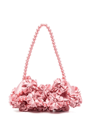 Vanina Magnolia floral-appliqué shoulder bag - Pink