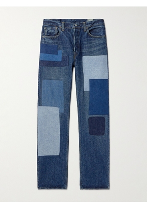 OrSlow - 105 Straight-Leg Patchwork Selvedge Jeans - Men - Blue - 1