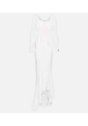 Dolce&Gabbana x Kim semi-sheer silk-blend gown