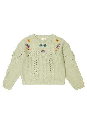 Louise Misha Georgette embroidered wool-blend sweater